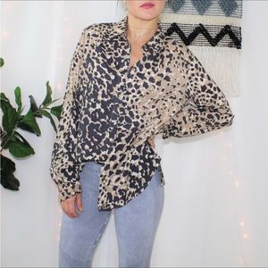 Prive Long Sleeve Button Down Blouse Size S 011